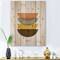 Designart - Abstract Geometric Half Moons In Earth Tones - Modern Print on Natural Pine Wood